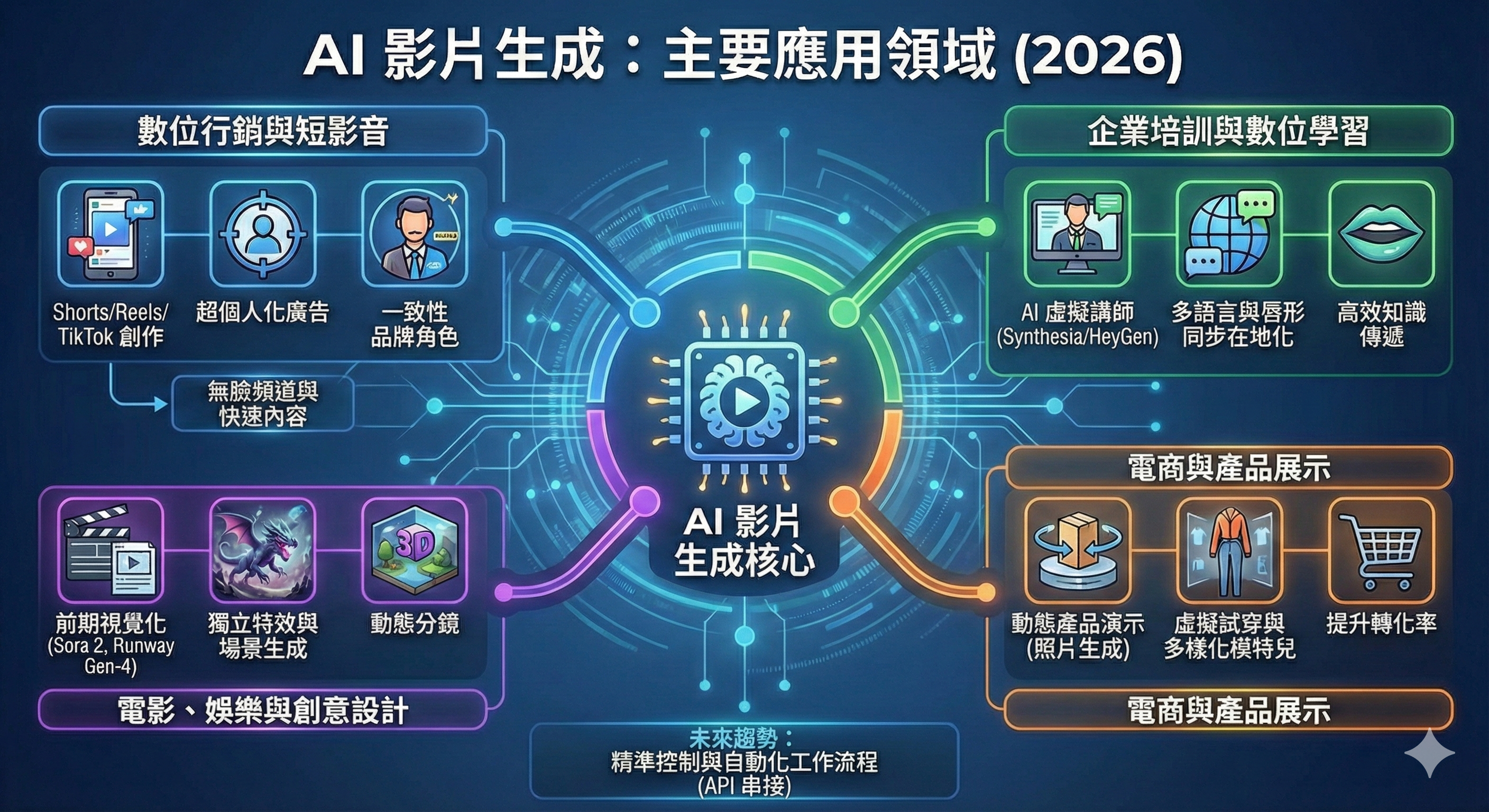 AI影片生成應用領域