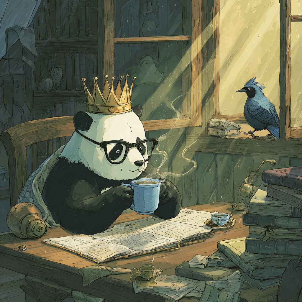 joycat 66594 A panda wearing black framed glasses and a crown 5a09a6c4 22b0 48d1 bdf4 eca8340a4b99 0