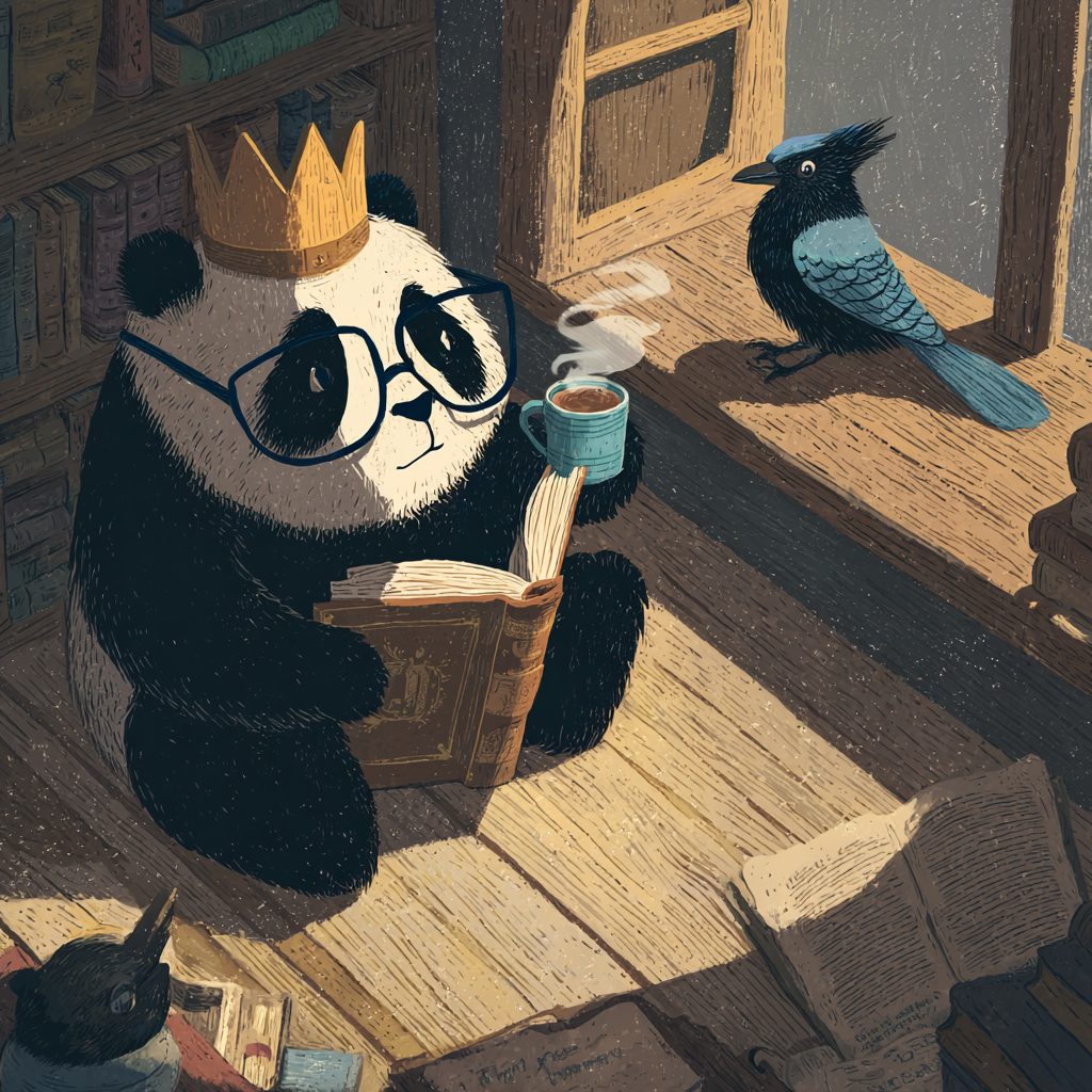 joycat 66594 A panda wearing black framed glasses and a crown 5a09a6c4 22b0 48d1 bdf4 eca8340a4b99 1